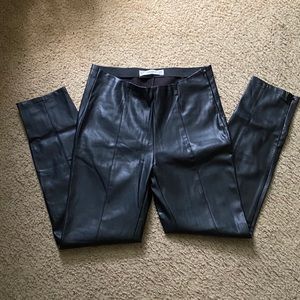 MANGO faux leather pants